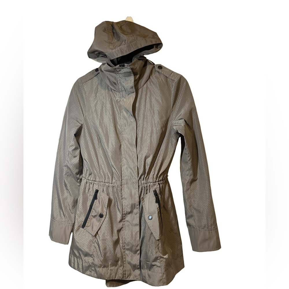 BCBG Size XS Dark Olive Green Raincoat / Utility Jacket